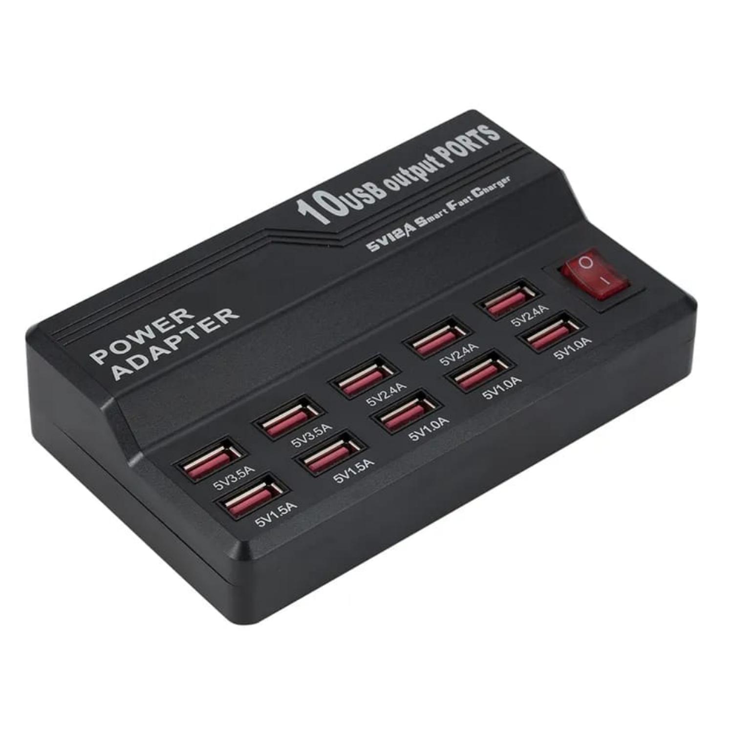 CARGADOR MULTIPUERTOS USB 10 ENTRADAS 3.5 A - 1