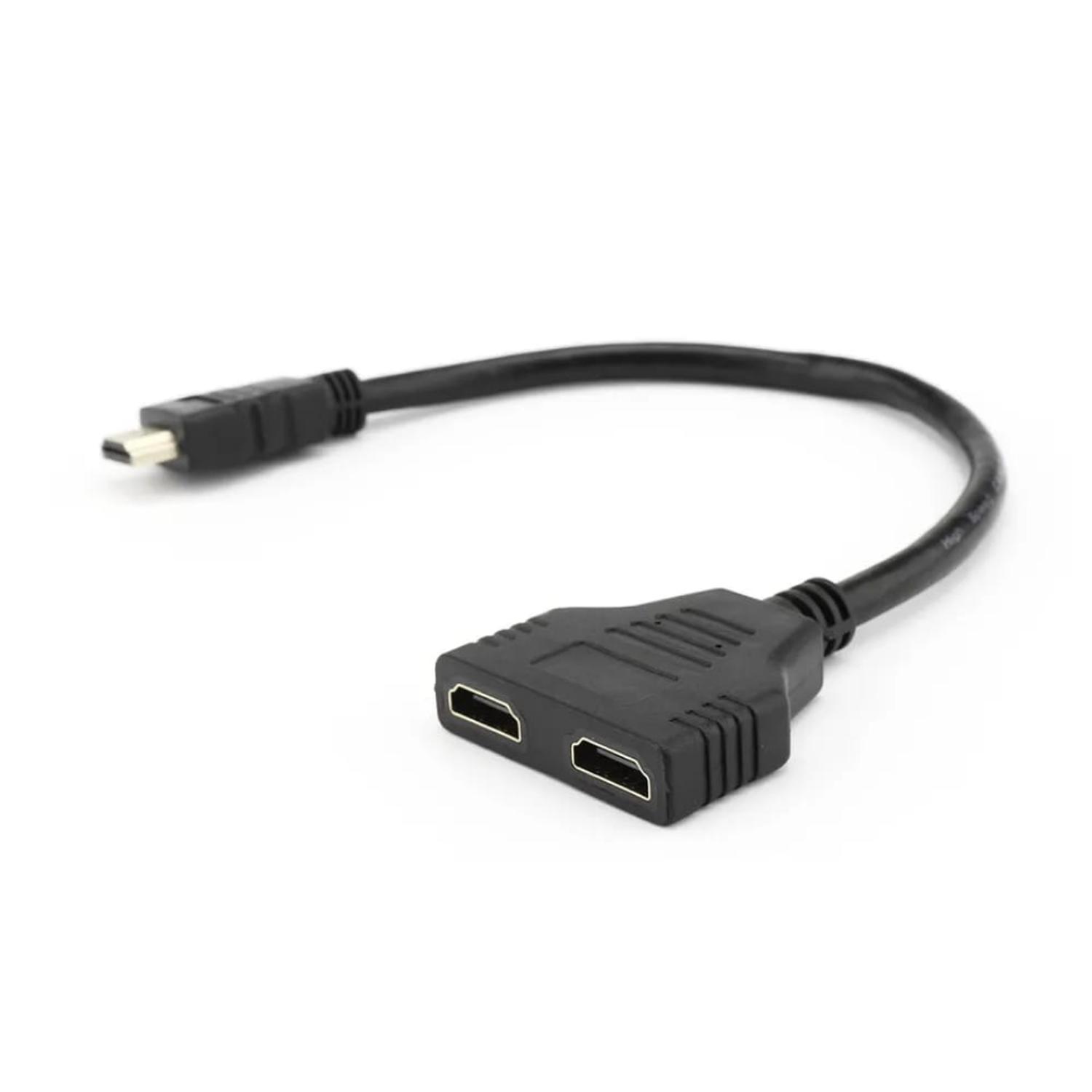 CABLE ADAPTADOR HDMI 1 MACHO 2 HEMBRAS - 1