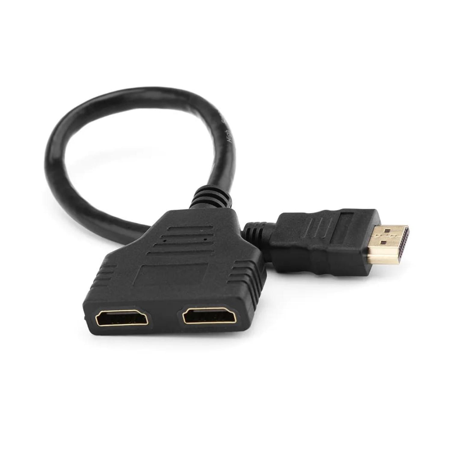 CABLE ADAPTADOR HDMI 1 MACHO 2 HEMBRAS - 3