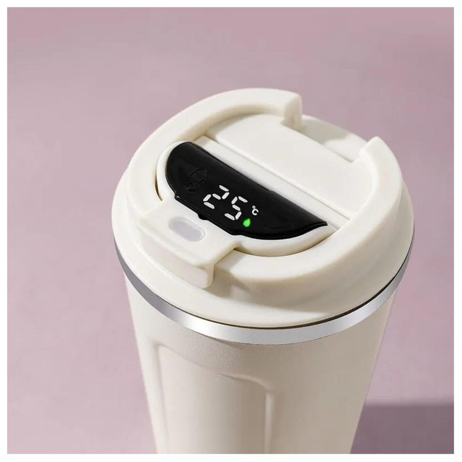 VASO TERMICO COFFE CON INDICADOR DE TEMPERATURA BLANCO - 2