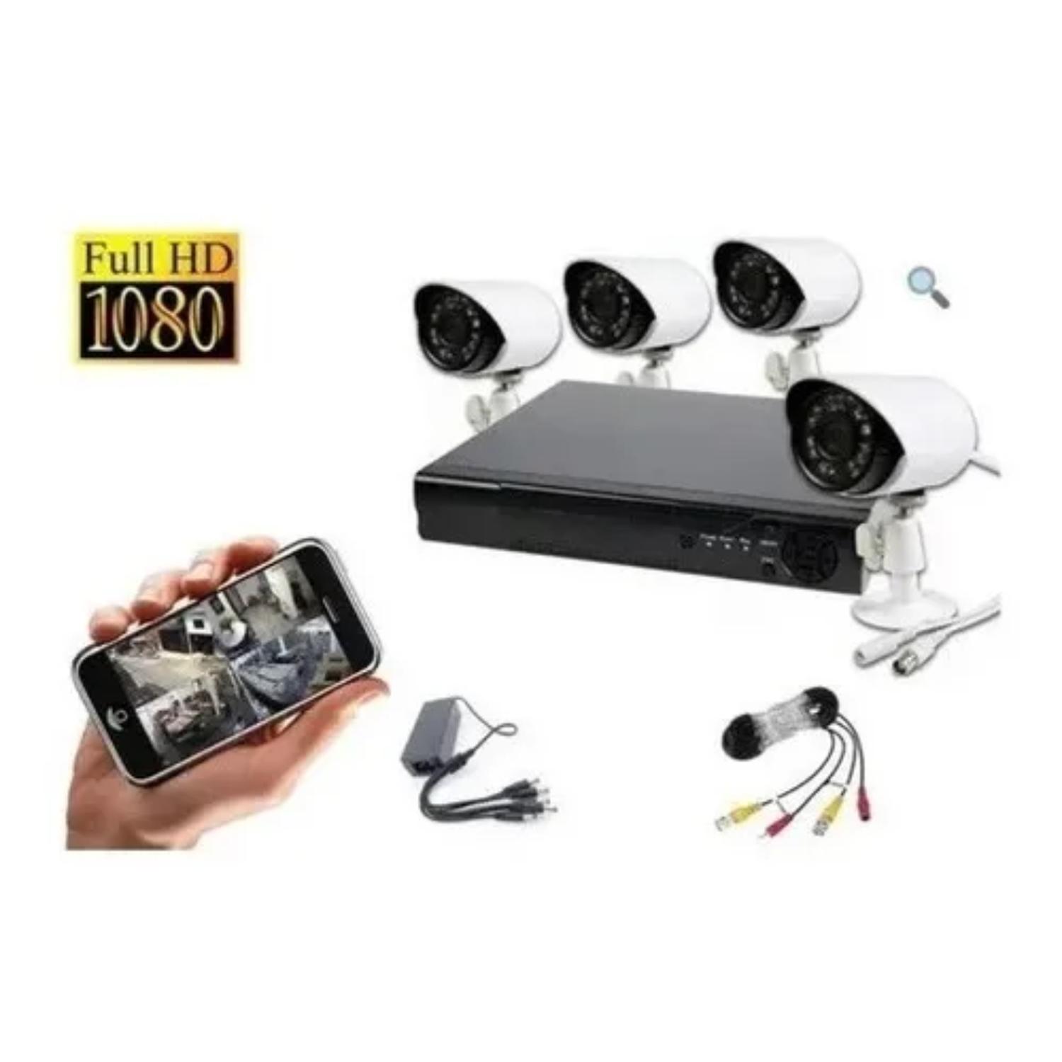 CCTV KIT CON 4 CÁMARA SEGURIDAD DVR 1080P FULL HD - 2