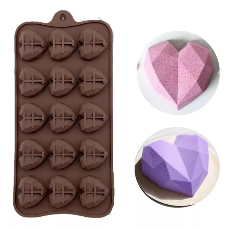 MOLDE SILICONA PARA BOMBONES CHOCOLATE CORAZON - 3