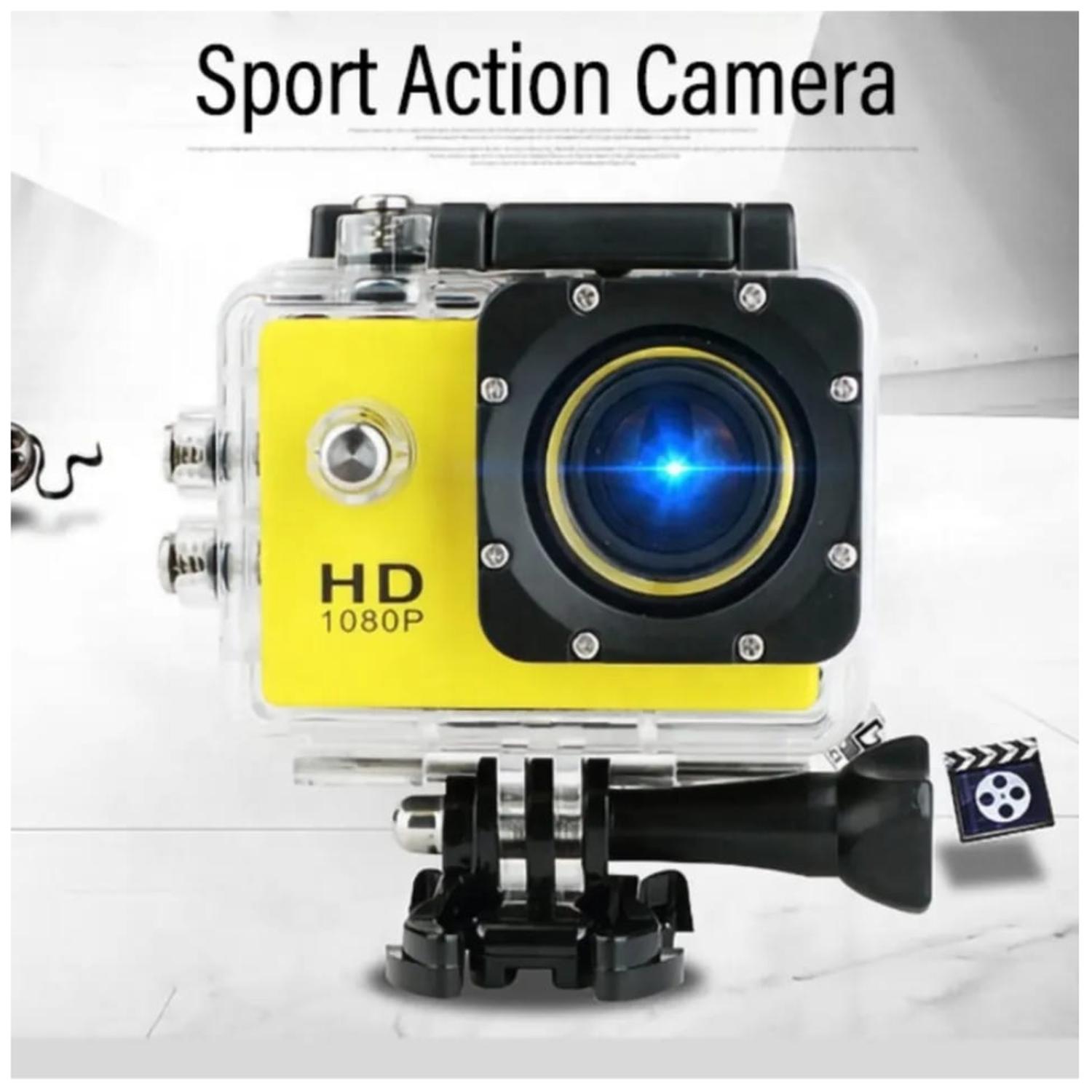 CAMARA DEPORTIVA SUMERGIBLE 4K FULL HD AMARILLA - 3