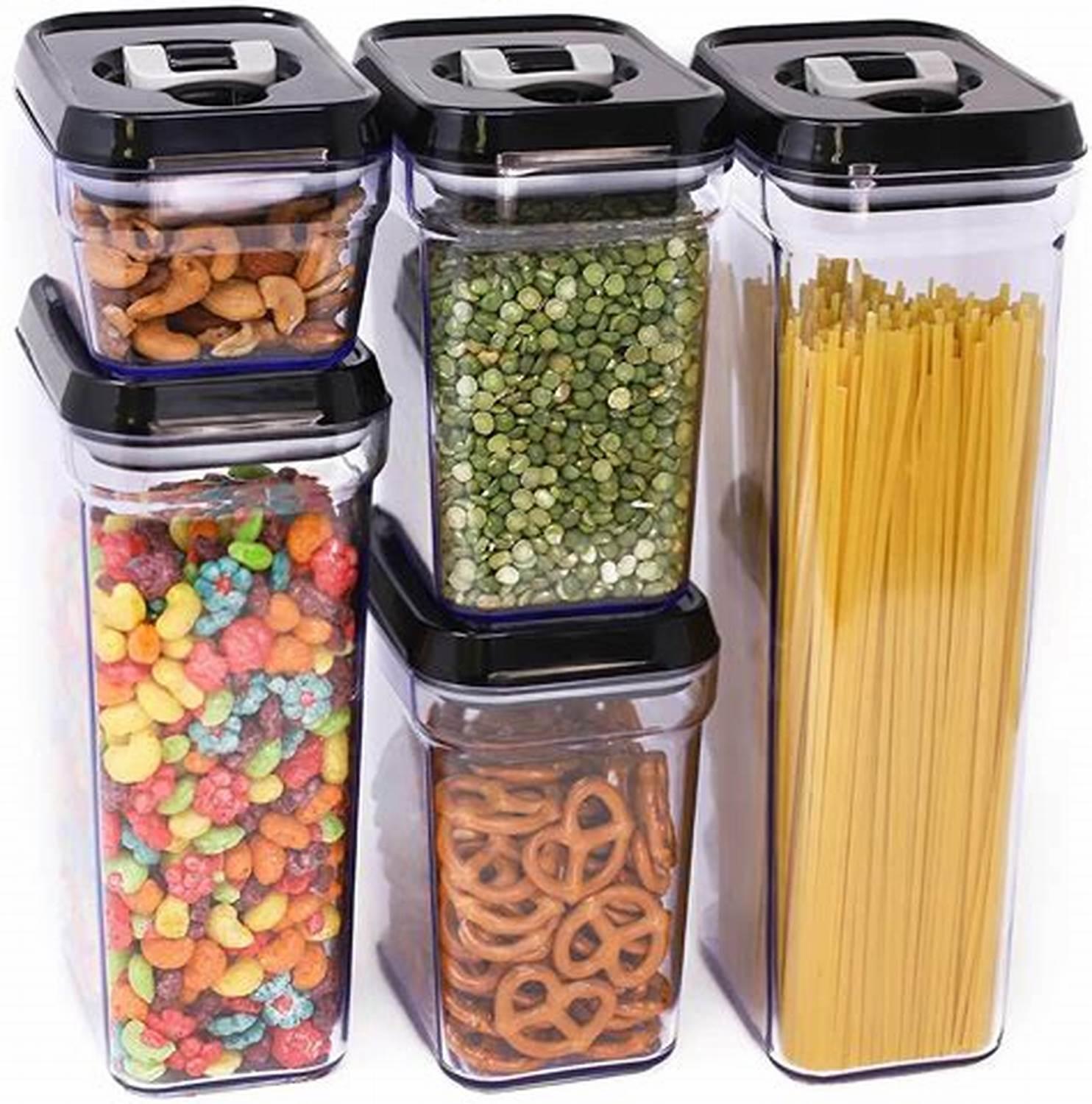 SET 5 CONTENEDORES DE ALIMENTOS HERMETICOS COCINA - 1