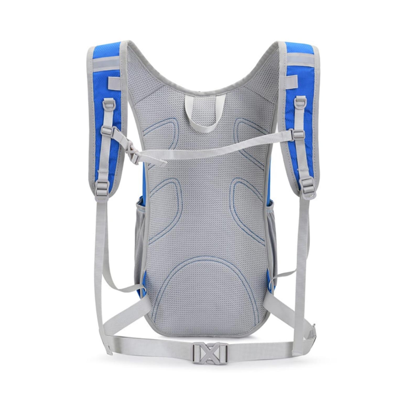 MOCHILA VESTU AZUL CAMPING OUTDOOR CAMELBACK CON BOLSA DE AGUA 2 LITROS - 2