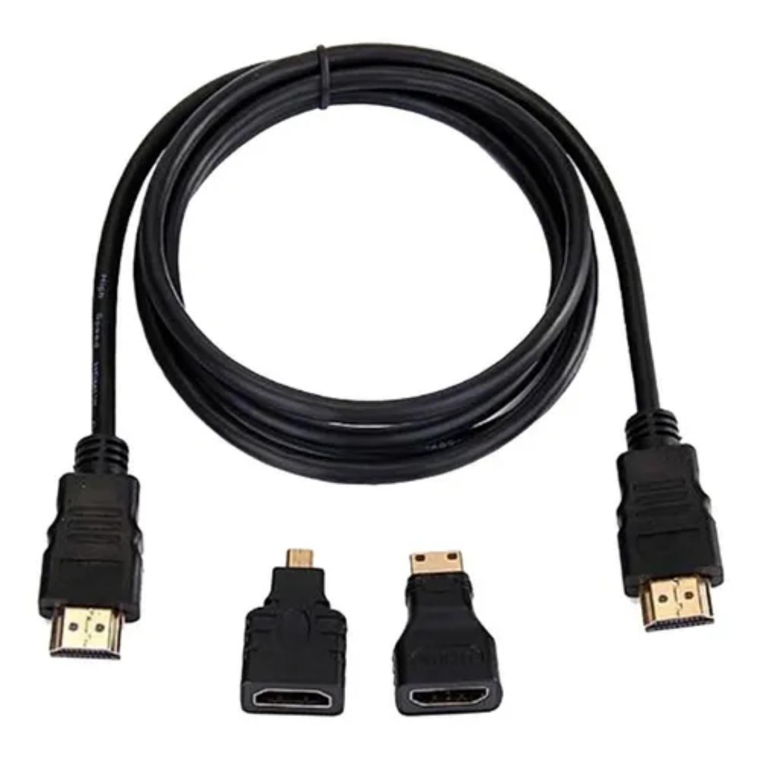 CABLE HDTV 3 EN 1, CON ADAPTADORES MINI HD Y MICRO HD - 1