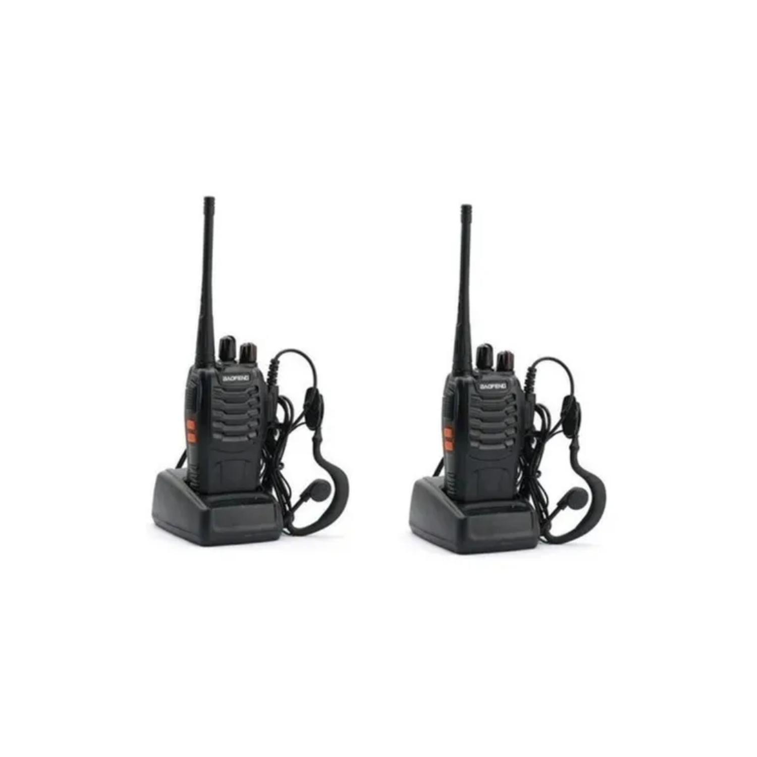 WALKIE TALKIE DOBLE NEGRO RADIO 2 UNIDADES VHF UHF - 1