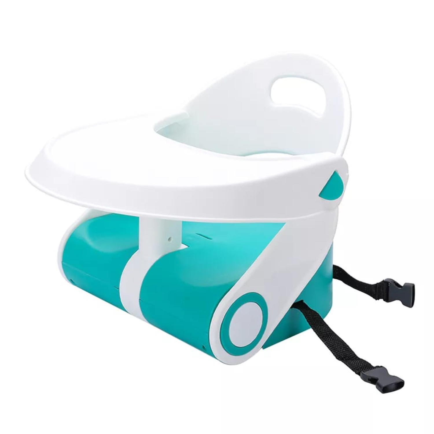 SILLA COMER PLEGABLE ELEVADOR BEBÉ BLANCO - 1