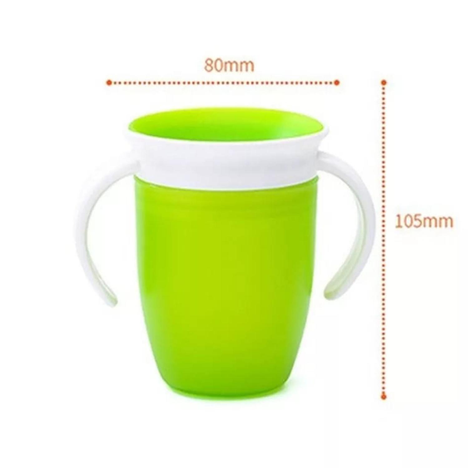 VASO ANTIDERRAME 360 CON ASAS 270ML VERDE - 2