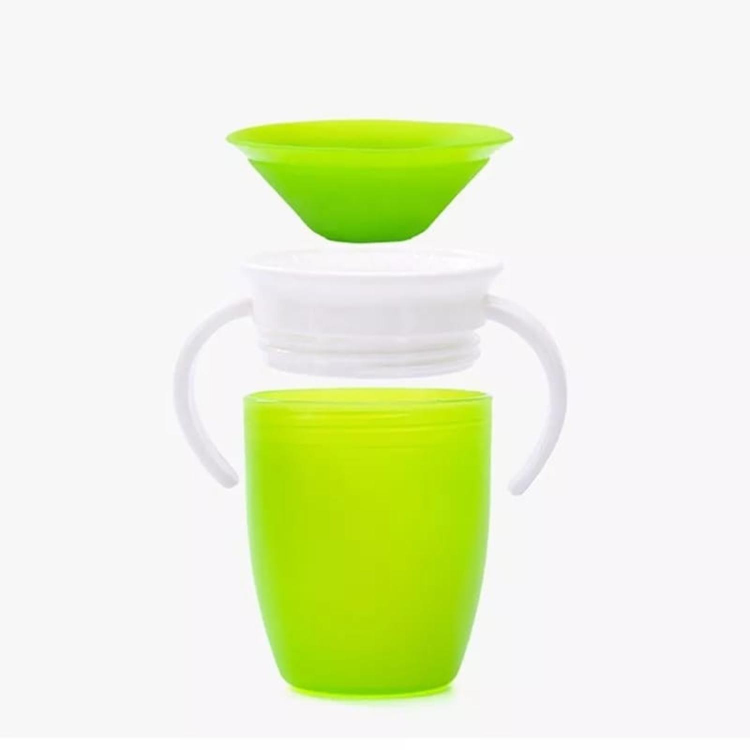 VASO ANTIDERRAME 360 CON ASAS 270ML VERDE - 3