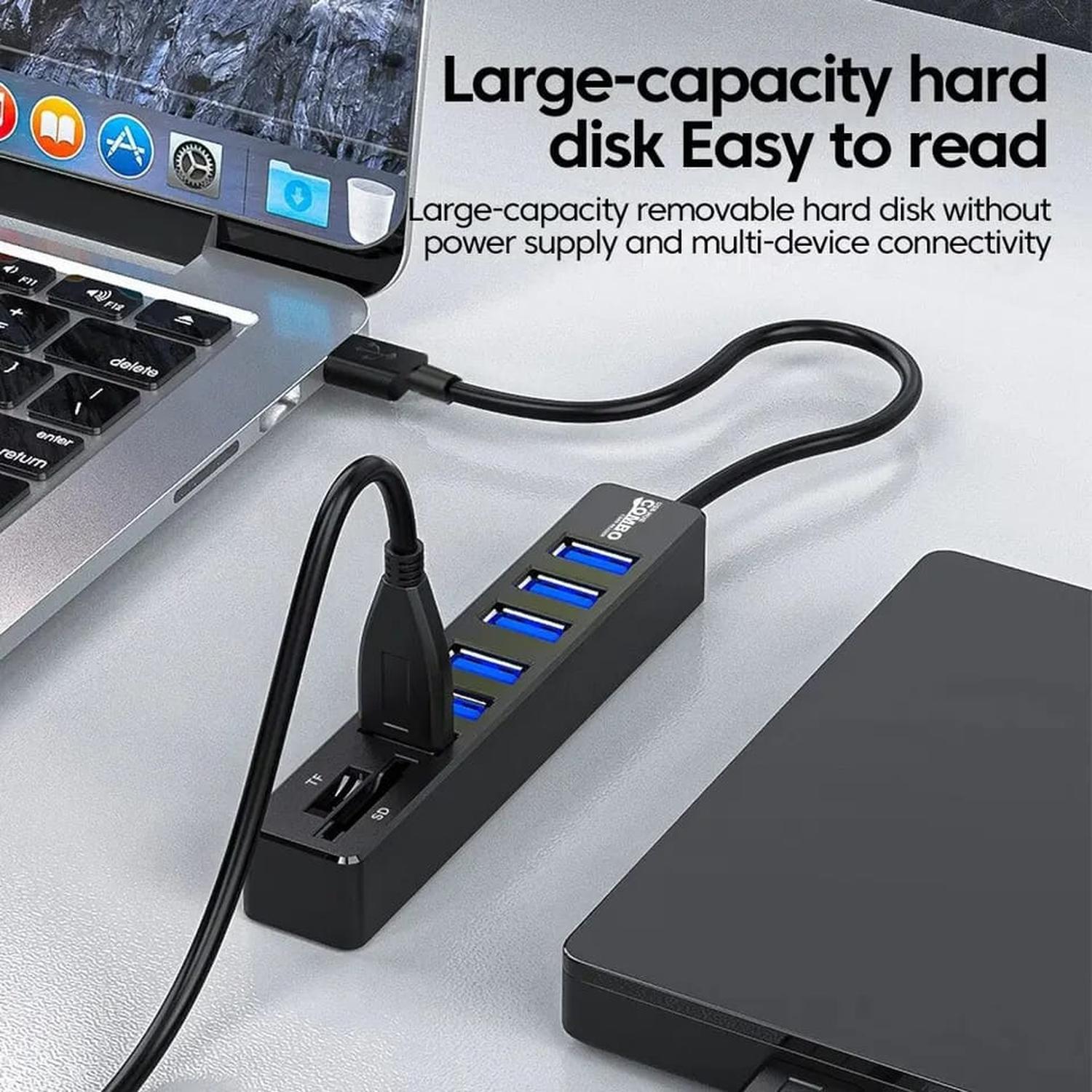 ADAPTADOR HUB MULTIFUNCION USB 6 PUERTOS 3.0 - 3