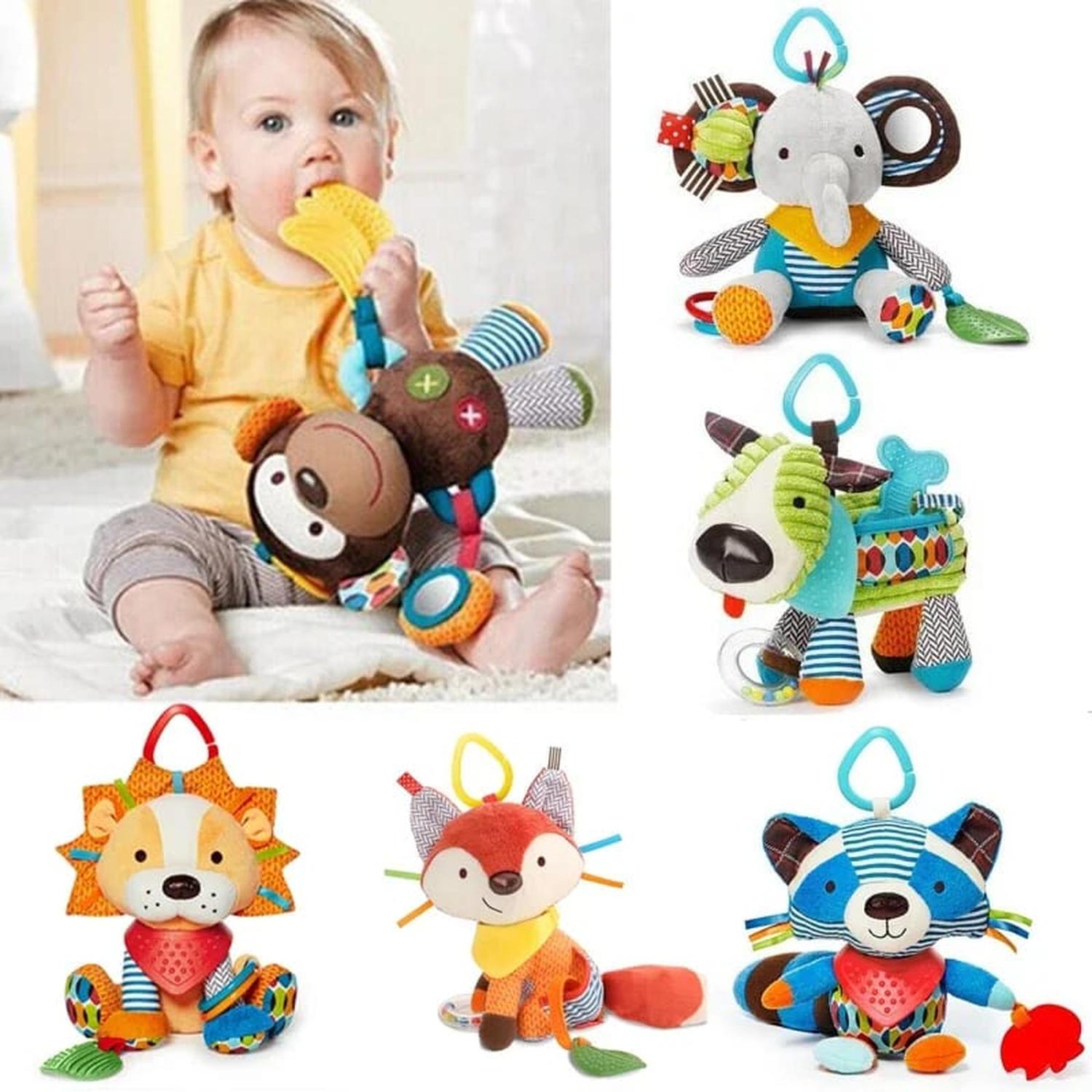 SONAJERO PELUCHE TELA ANIMALES TAMAÑO MONO - 2