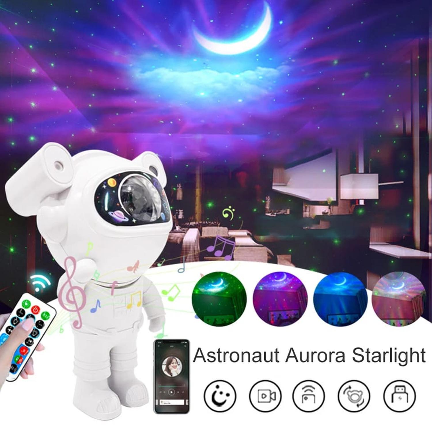 PROYECTOR GALAXIA CON ALTAVOZ BLUETOOTH ASTRONAUTA - 1
