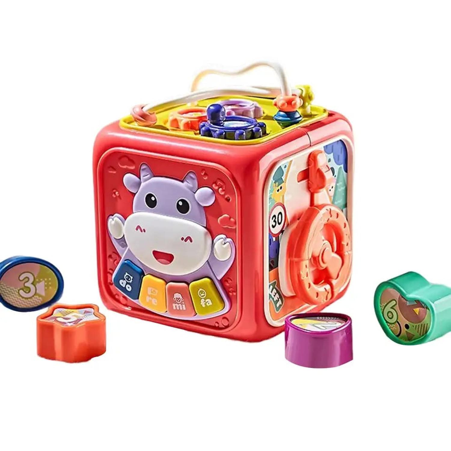 CUBO DE ACTIVIDADES COGNITIVAS PARA BEBE ROJO - 1