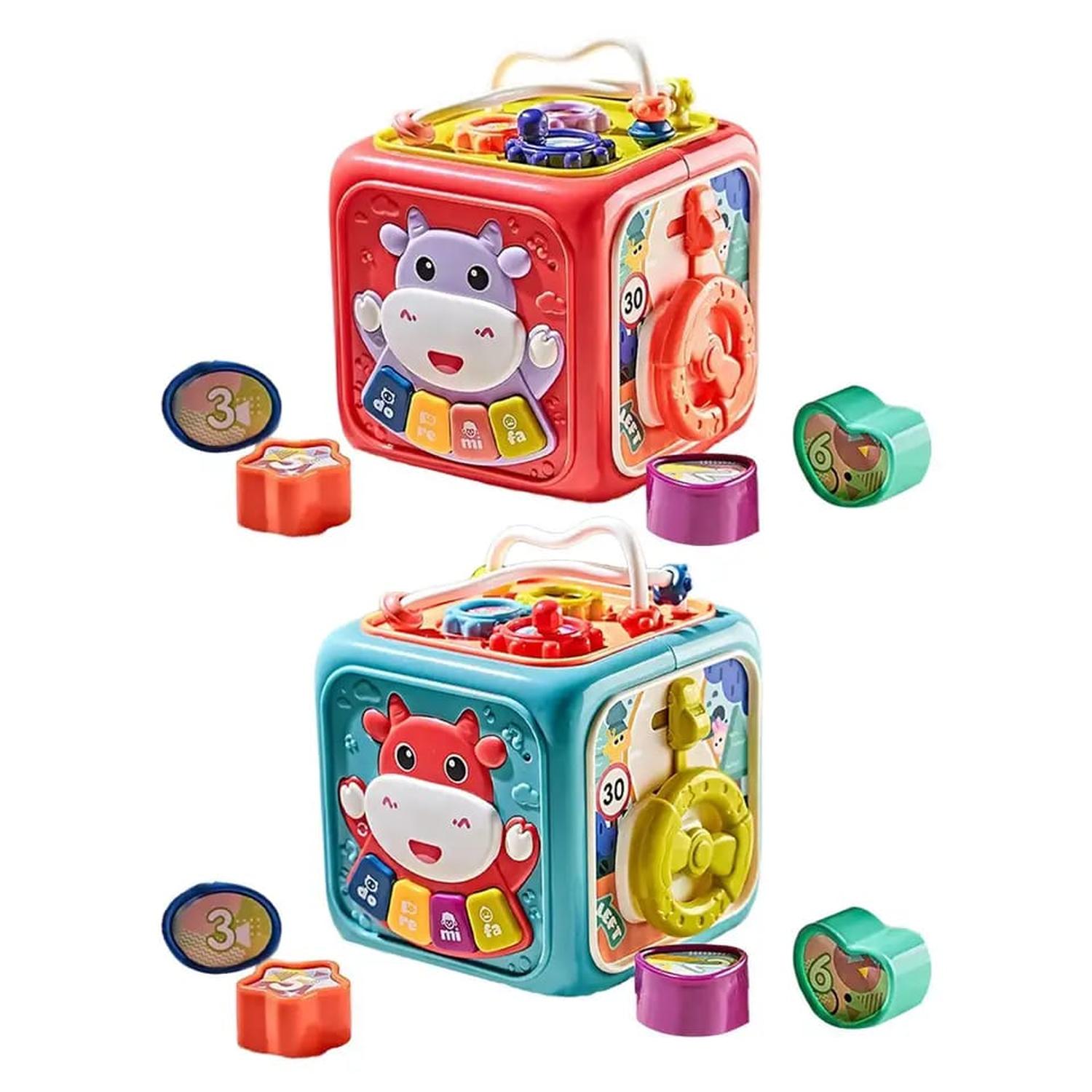 CUBO DE ACTIVIDADES COGNITIVAS PARA BEBE ROJO - 2