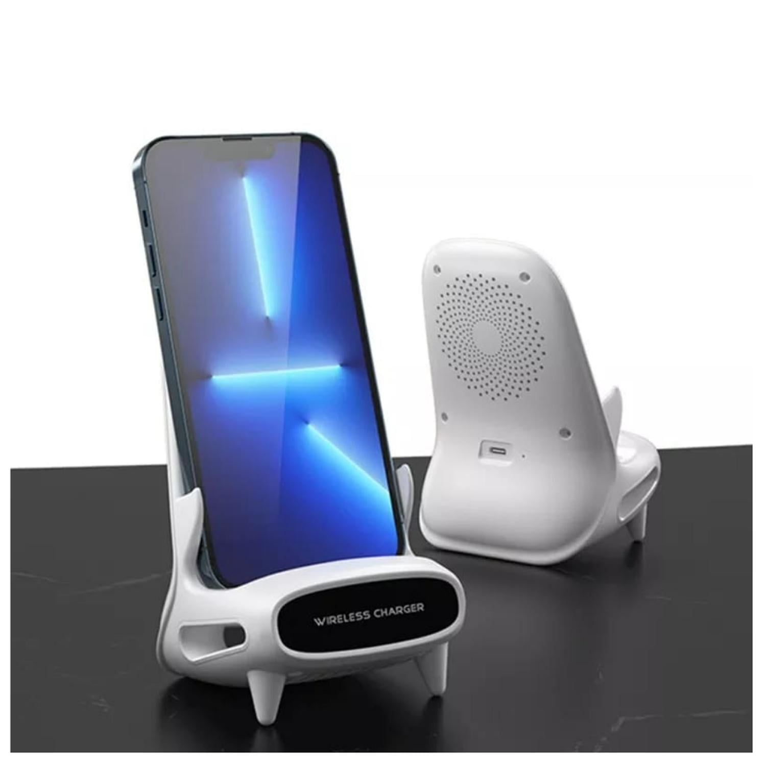 CARGADOR INALAMBRICO CON SOPORTE CELULAR MINI SILLA - 1