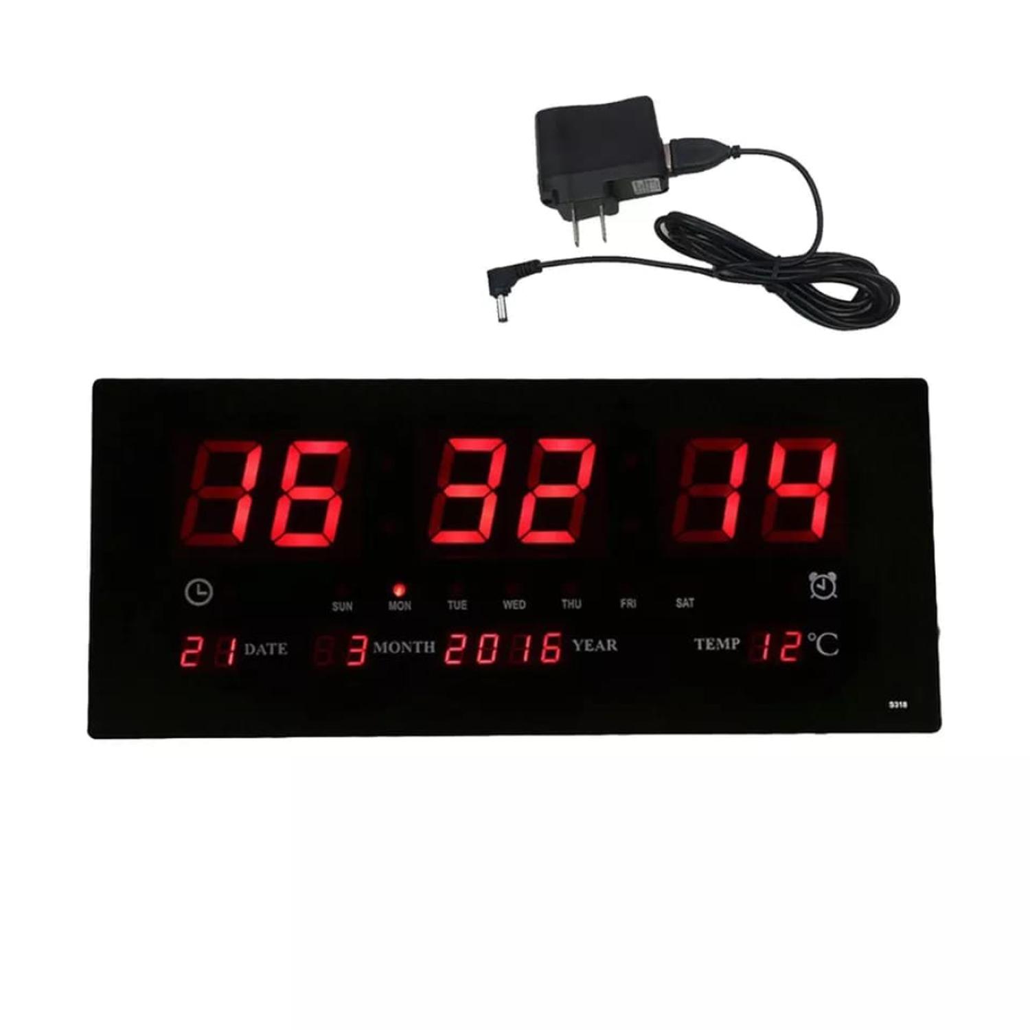 RELOJ DIGITAL DE PARED CON INDICADOR DE TEMPERATURA - 2