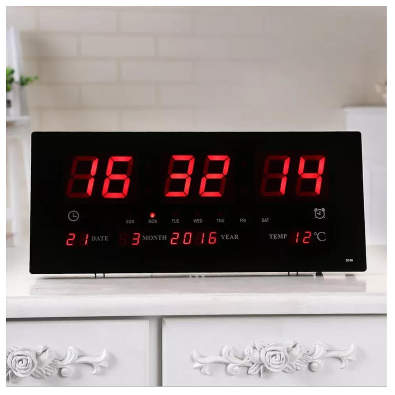 RELOJ DIGITAL DE PARED CON INDICADOR DE TEMPERATURA - 3