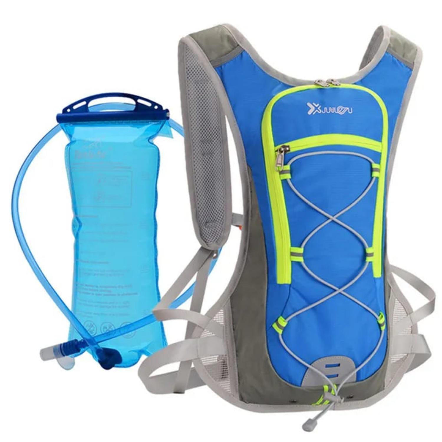 MOCHILA OUTDOOR AZUL CAMPING CAMELBACK CON BOLSA DE AGUA 2 LITROS - 1