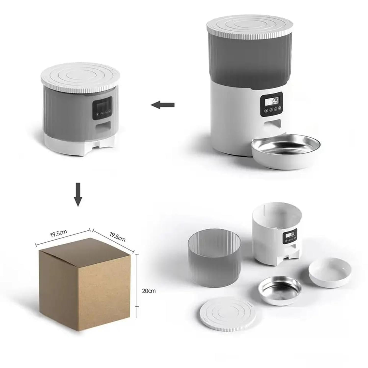 DISPENSADOR COMEDERO AUTOMATICO MASCOTAS - 2