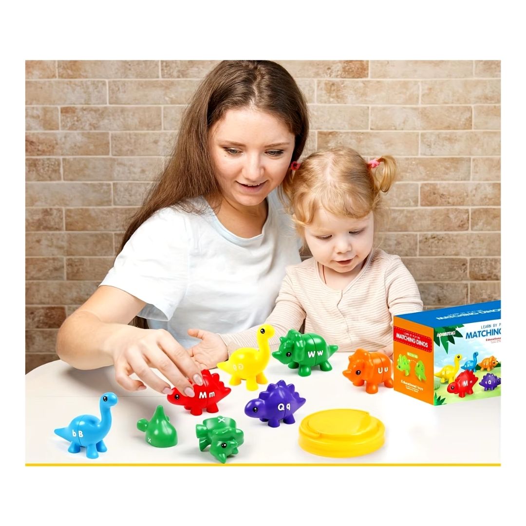 JUEGO DE ENCAJE DINOSAURIOS COLORES Y LETRAS - 3