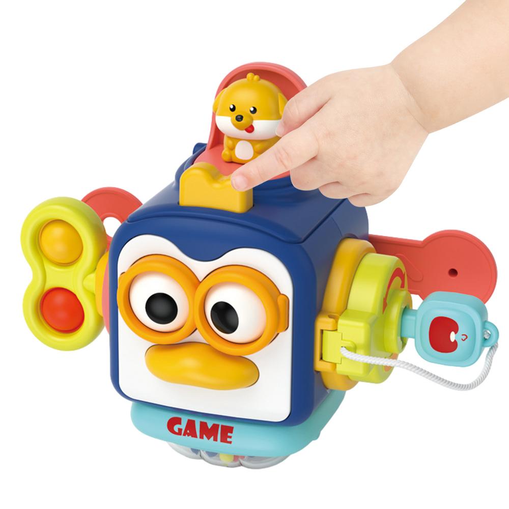 CUBO SENSORIAL AZUL INTERACTIVO MONTESSORI PARA BEBE - 1