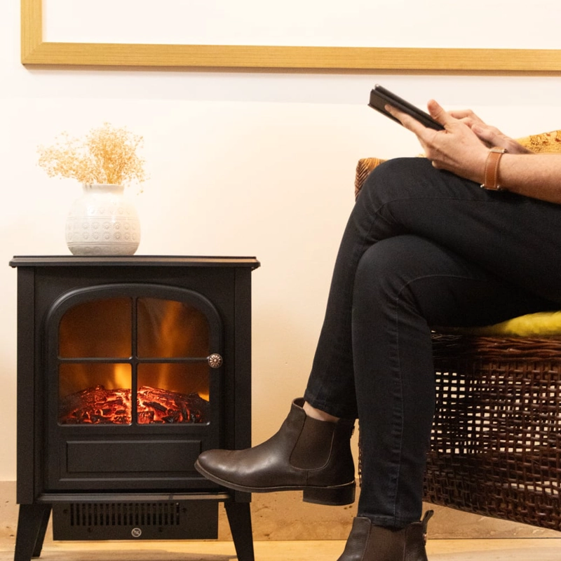 CALEFACTOR CHIMENEA BESTHERM NEGRO - 3