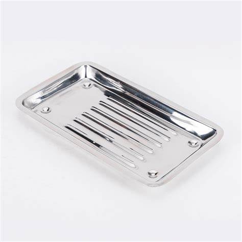 BANDEJA ACANALADA ACERO INOXIDABLE DE 20X10X2CM - 1