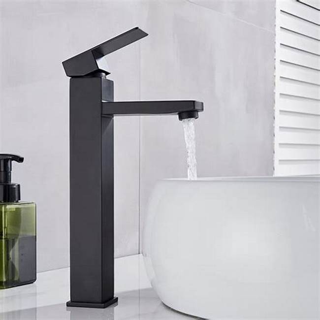 LLAVE MONOMANDO LAVAMANOS NEGRO ACERO INOX - 1