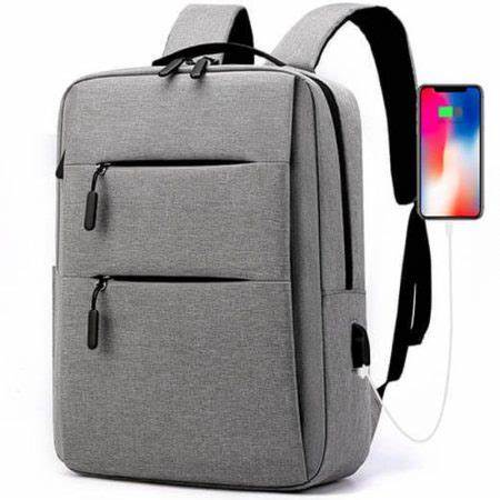 MOCHILA PARA NOTEBOOK 15 PUERTO DE CARGA USB DOBLE CIERRE - 1