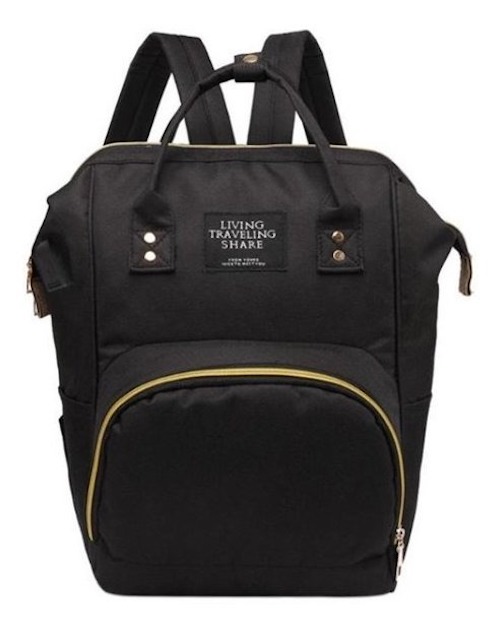 MOCHILA MATERNAL PAÑALERA BOLSO NEGRA - 1