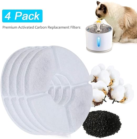 FILTROS BEBEDERO FUENTE DE AGUA ELÉCTRICO GATO PERRO 4 UNIDADES - 1