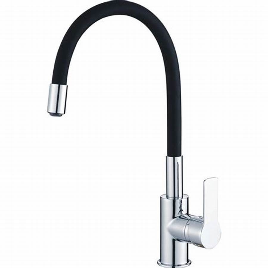 LLAVE GRIFERIA MONOMANDO FLEXIBLE NEGRO PREMIUM LAVAPLATOS - 1