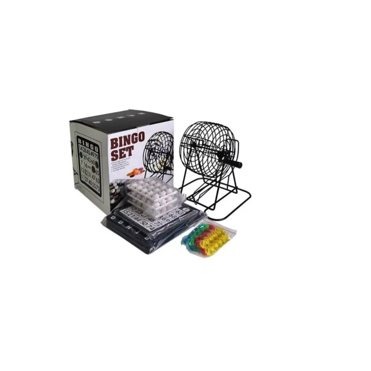 SET BINGO TÓMBOLA JUEGO DE MESA FAMILIAR + CARTONES - 1