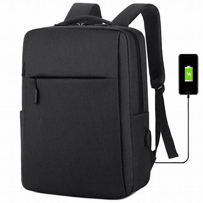 MOCHILA PARA NOTEBOOK 15 PUERTO DE CARGA USB DOBLE CIERRE - 1