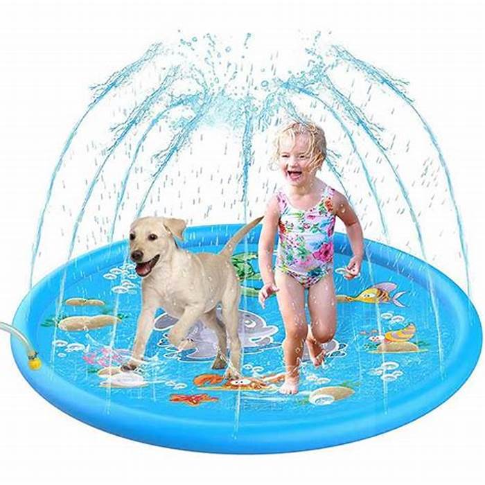 PISCINA FUENTE DE AGUA NIÑO MASCOTA 100CM Y 100 PELOTAS PLASTICAS - 1