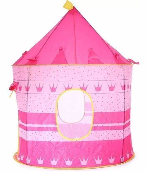 CASTILLO CARPA PARA NIÑOS Y NIÑAS INFANTIL ROSADA - 1
