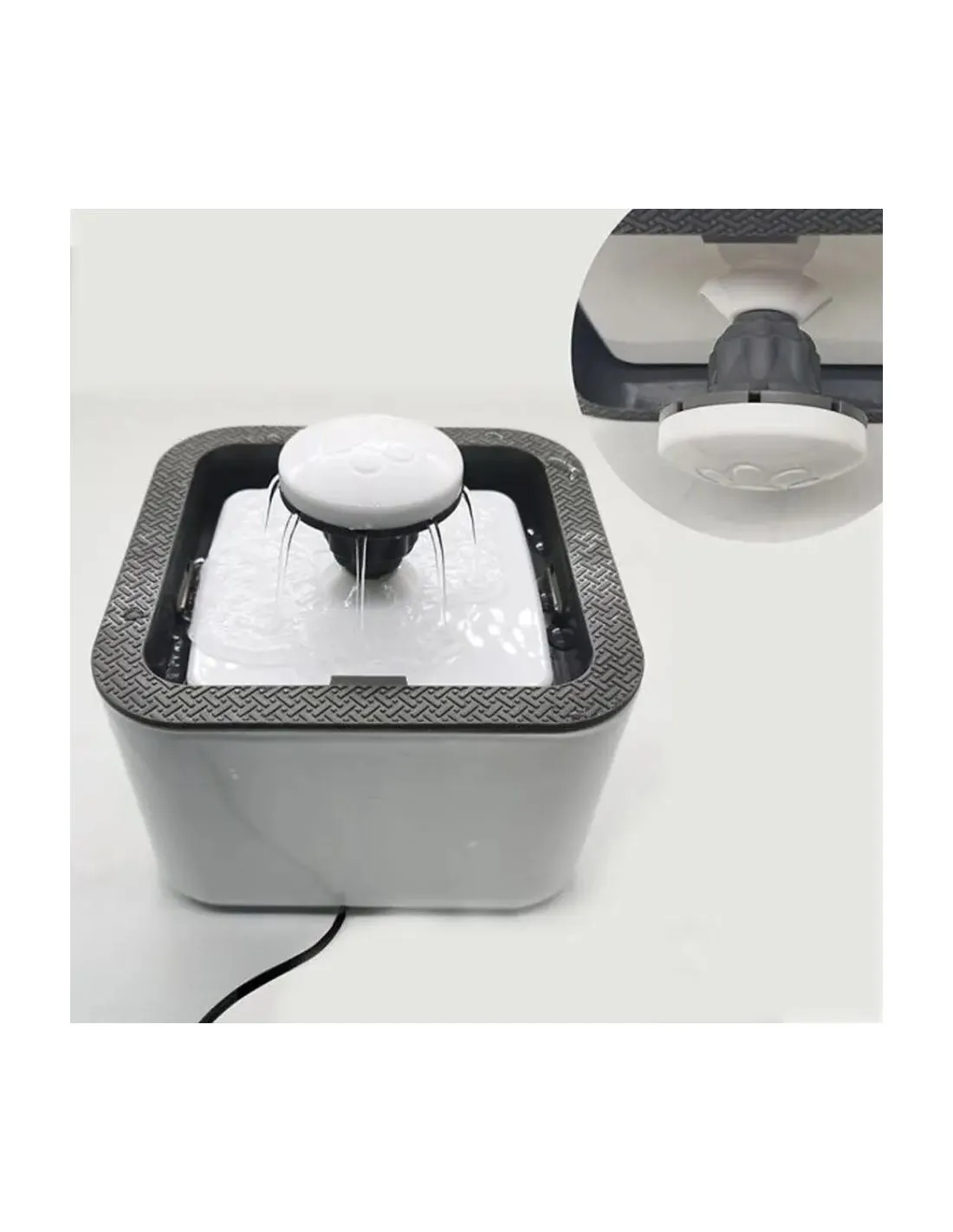 FUENTE DE AGUA PARA GATOS Y PERROS DE 2.5 LITROS DE 3 MODOS COLOR GRIS - 1