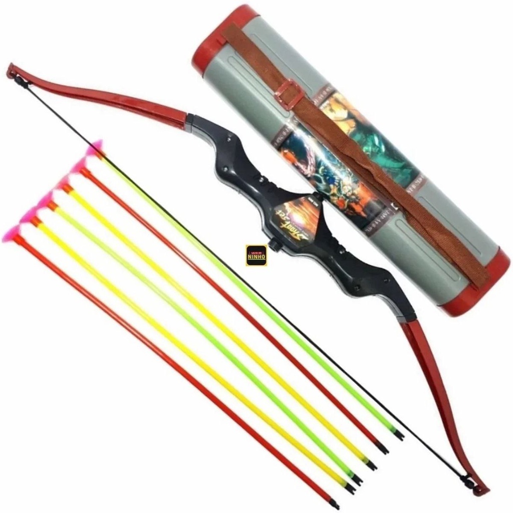 JUEGO ESTUCHE DE ARCO CON 6 FLECHAS PARA NIÑOS 65CM - 1