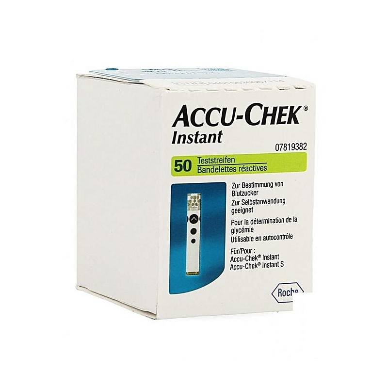 CINTAS DE GLICEMIA ACCU-CHEK INSTANT (50 UN) - 1