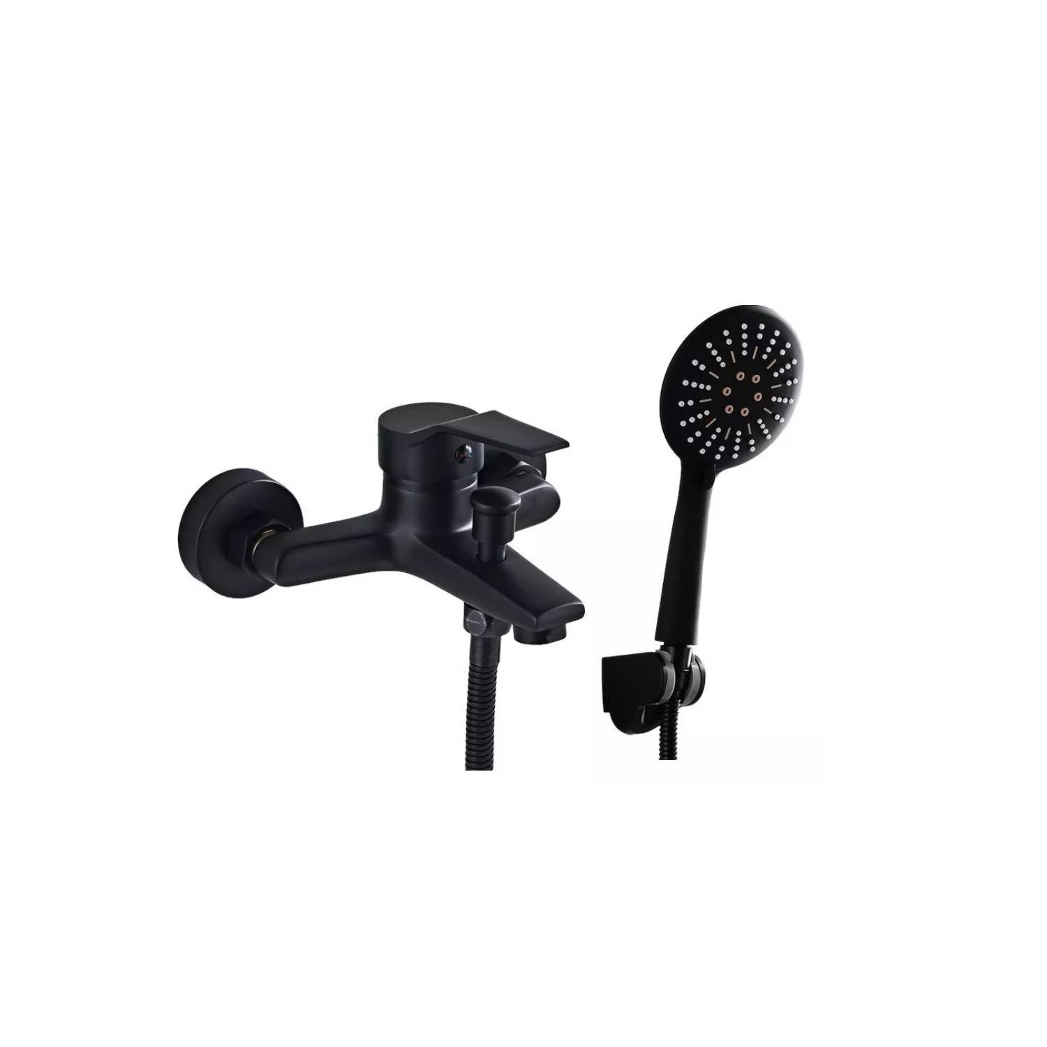 LLAVE TINA DUCHA MONOMANDO NEGRO MATE - 1