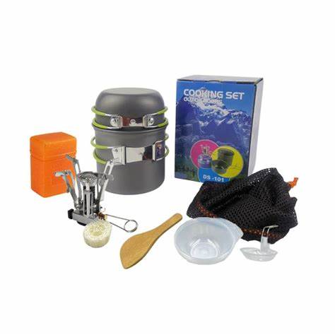 SET OLLAS OUTDOOR CAMPING COCINILLA UTENSILIO 13PCS - 1