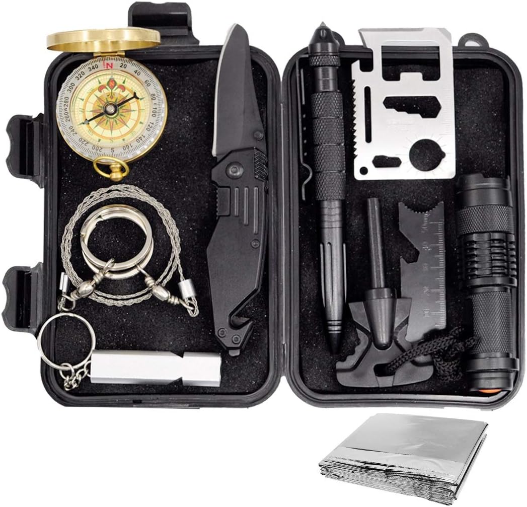 KIT HERRAMIENTAS DE SUPERVIVENCIA CAMPING 10 EN 1 - 1