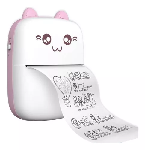 MINI IMPRESORA TÉRMICA PORTÁTIL BLUETOOTH GATITO + 1 ROLLO - 1
