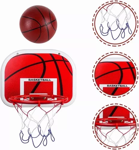 ARO BASKETBALL TABLERO NIÑO DEPORTE JUGUETE INFLADOR + BALÓN - 1