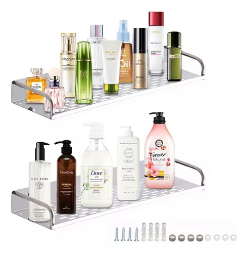 ORGANIZADOR DE DUCHA COCINA REPISA BAÑO SET 2 INOXIDABLE - 1