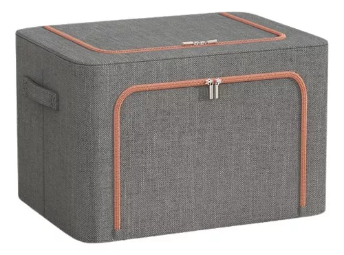 CAJA ALMACENAMIENTO PARA ROPA TRANSPARENTE SOPORTE DE METAL - 1
