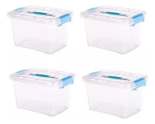 SET 4 CAJA ORGANIZADOR PLÁSTICA BLANCO PEQUEÑAS - 1