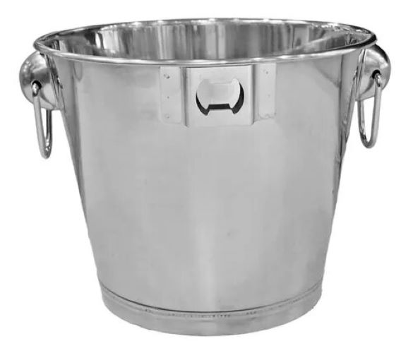 HIELERA CON ASAS BALDE CUBETERA METÁLICA HIELO 22CM - 1