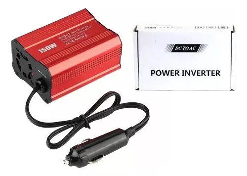INVERSOR DE VOLTAJE ADAPTADOR AUTO CORRIENTE 12V A 220V 150W - 1